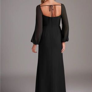 Azazie Black Long Sleeve Dress